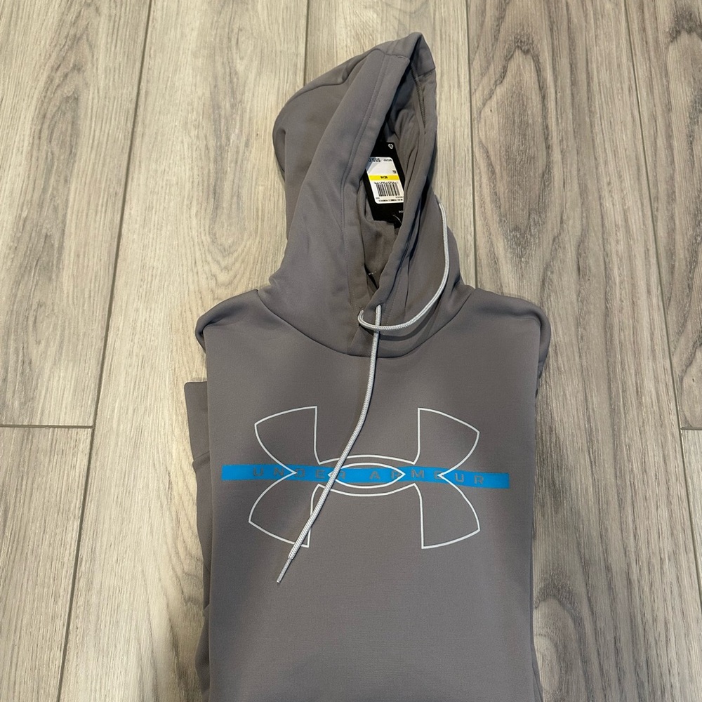 Under Armour Charcoal Hoodie with Blue Accent